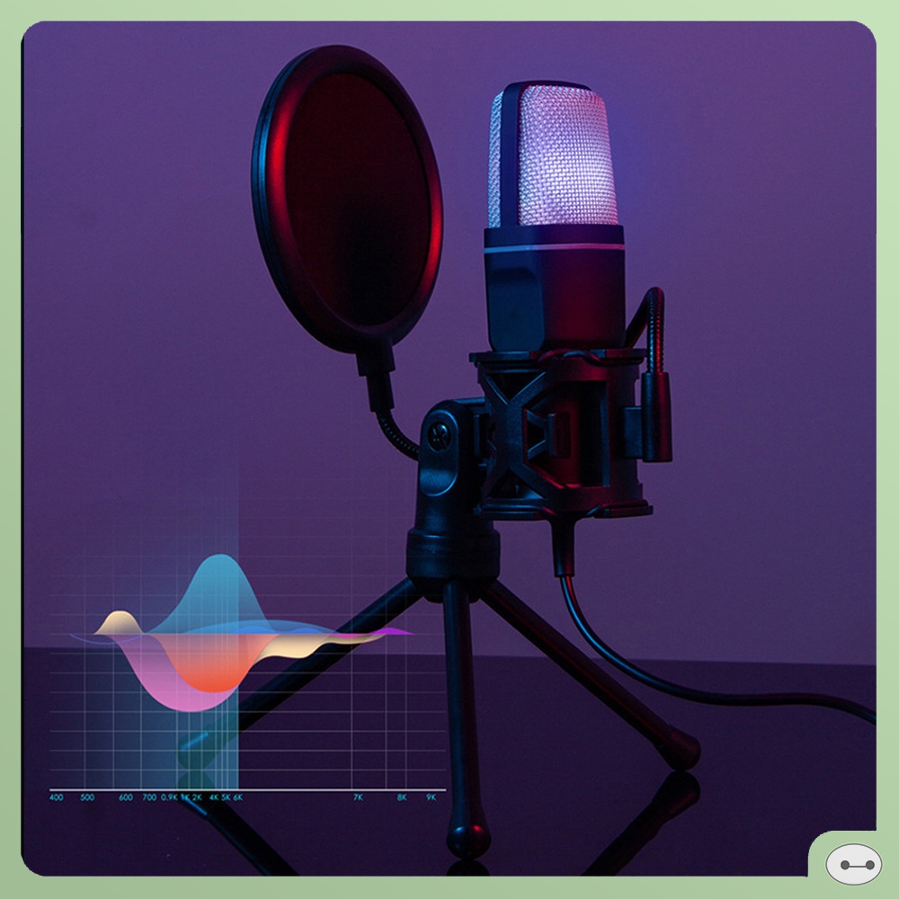 Microphone Thu Âm Máy Tính SF666R / ME6S Cắm Cổng USB Chống nhiễu LED ...