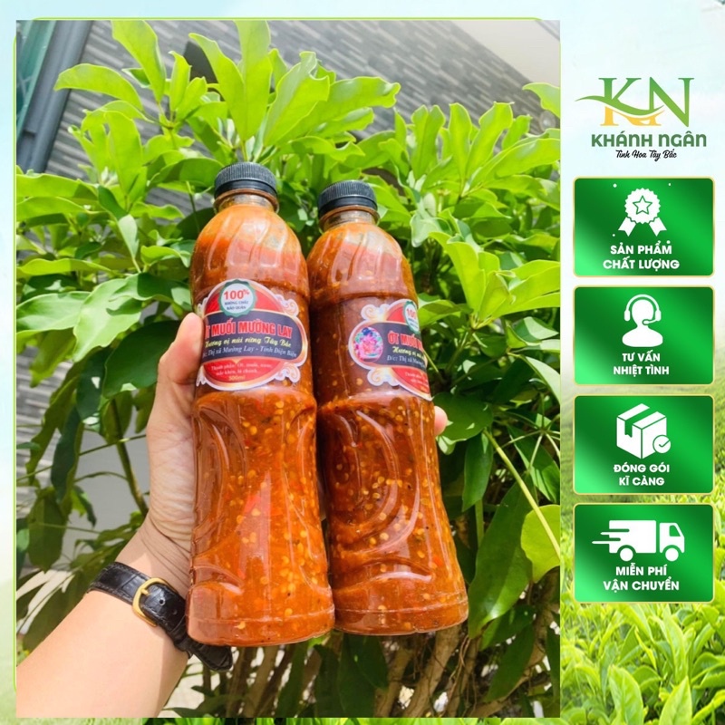 Tương Ớt Mường Lay (Lọ 500ml) Muối Ớt Đặc Sản Dân Tộc Thái Điện Biên , Hàng Chuẩn Nhà Làm