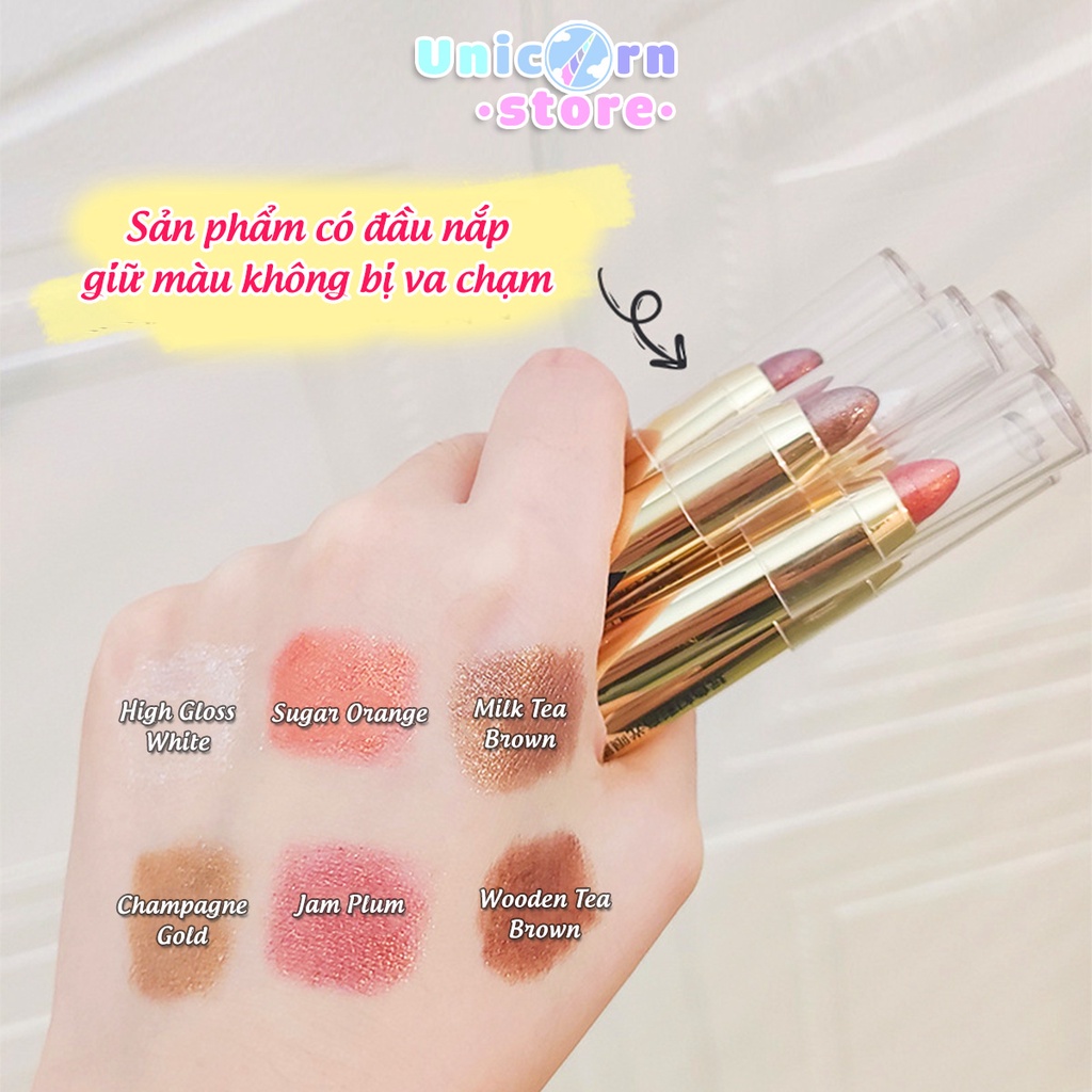 Bút Nhũ Mắt 2 Đầu Shaqinuo Duo Eyeshadow Stick G12