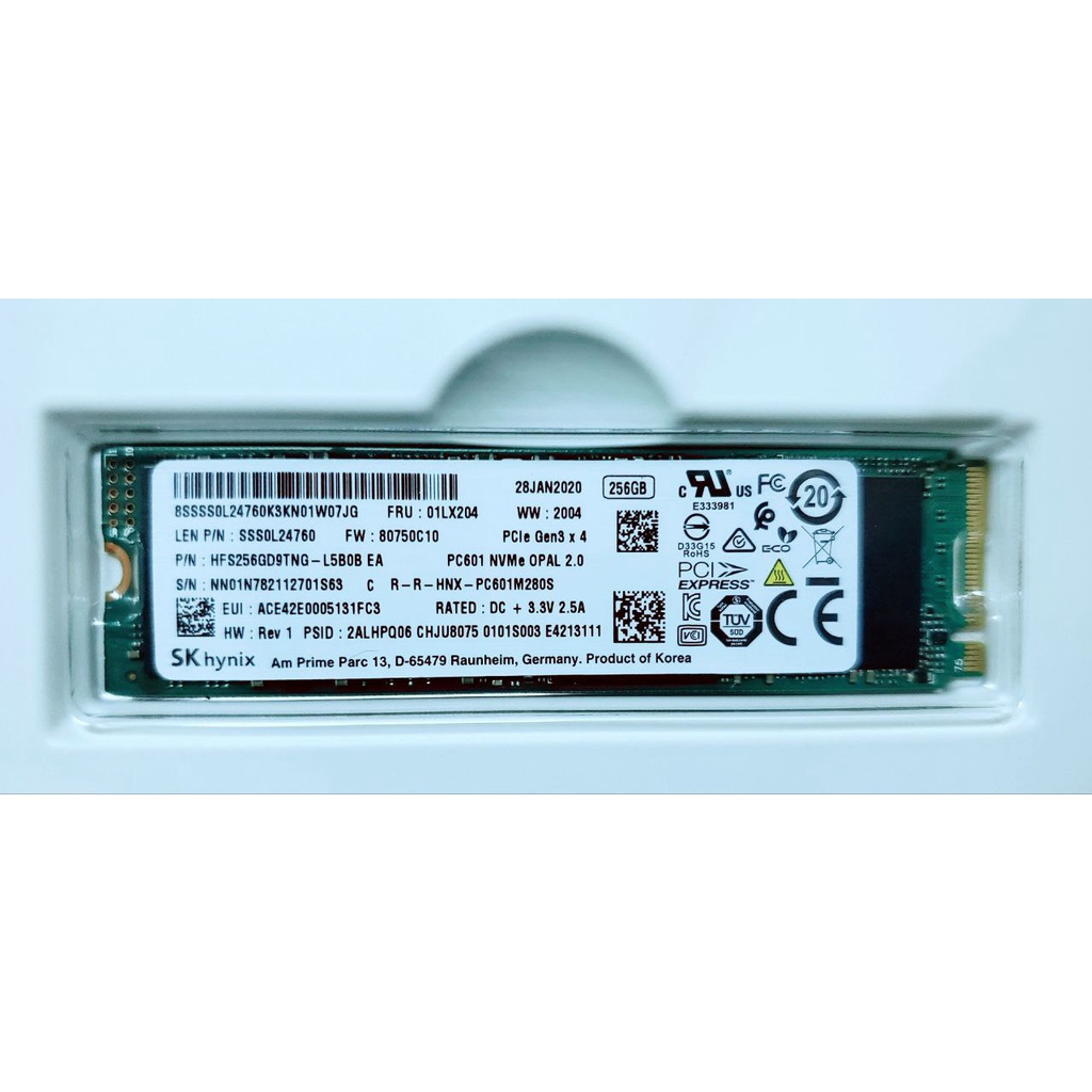 (Hàng tháo máy) Ổ cứng SSD M.2 NVMe 256Gb SK Hynix PC601 mới chạy 3H ...