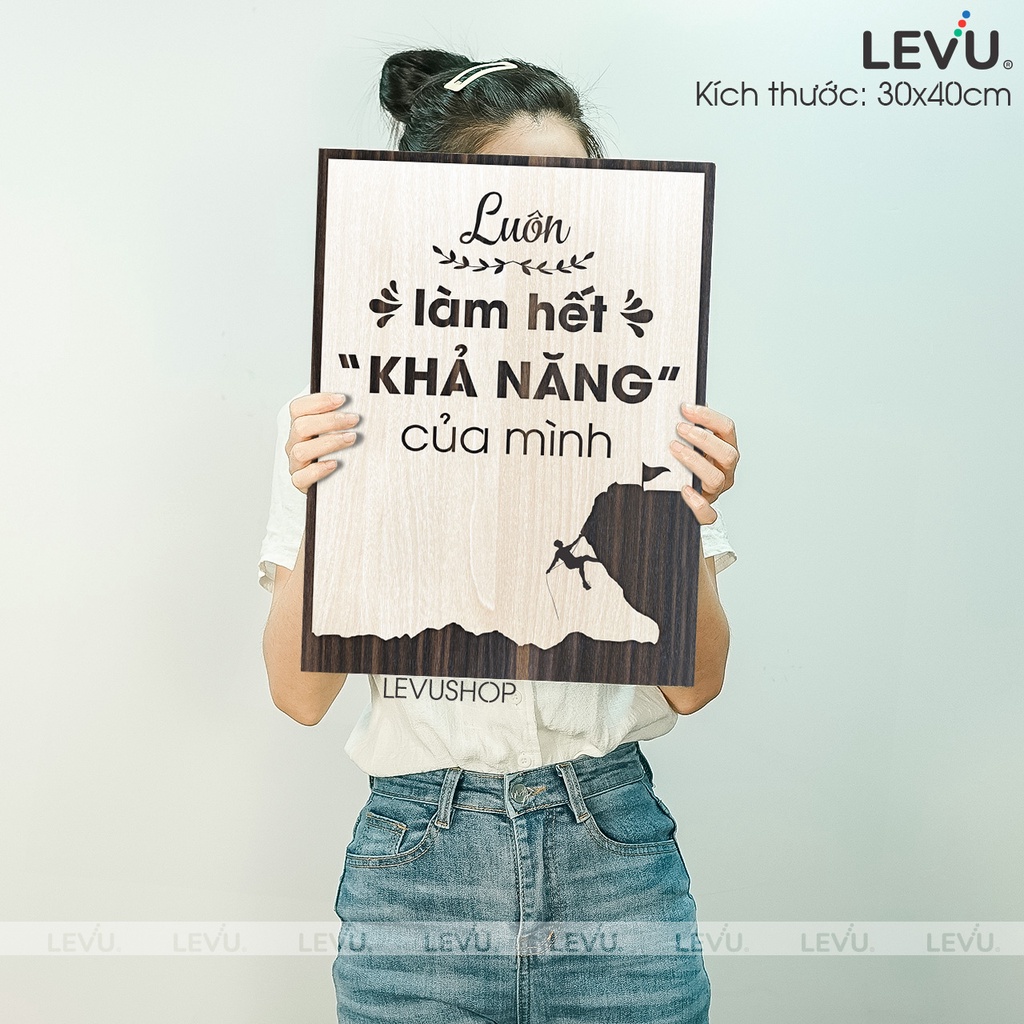 Tranh Động Lực Decor Gỗ cao cấp LEVU063 treo tường