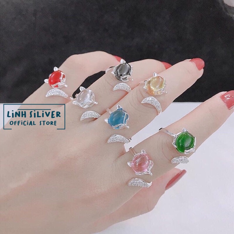 Nhẫn hồ ly may mắn bạc ta- Nhẫn tình duyên Shop bạc Linh siliver