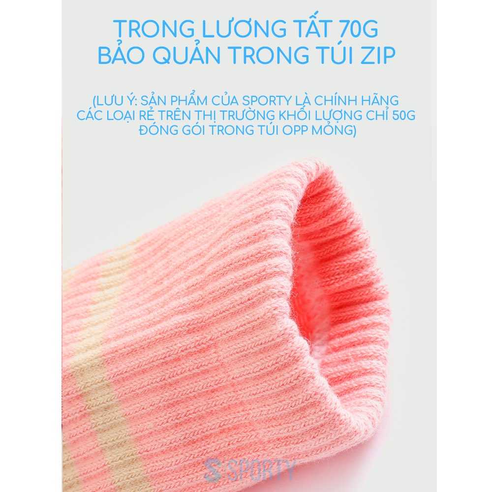 Tất chân cao cổ nữ SPORTY freesize tập yoga pilates, len co giãn đính hạt silicon chống trơn trượt