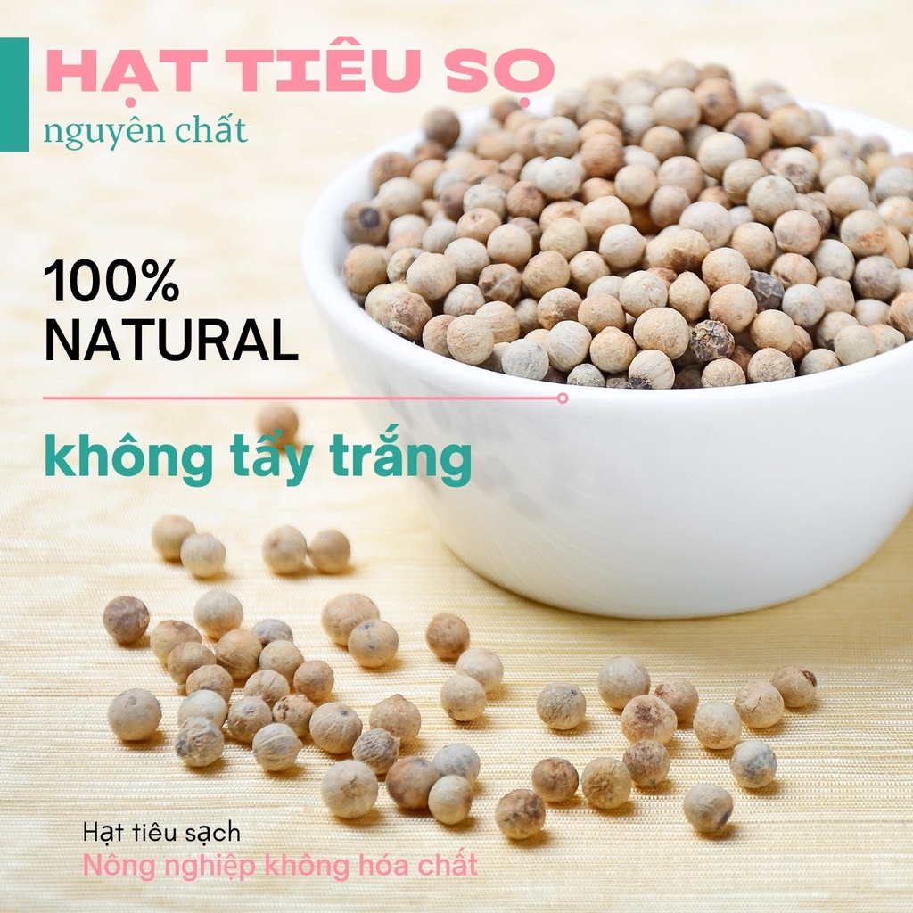 Hạt tiêu sọ nguyên chất không tẩy trắng | Shopee Việt Nam