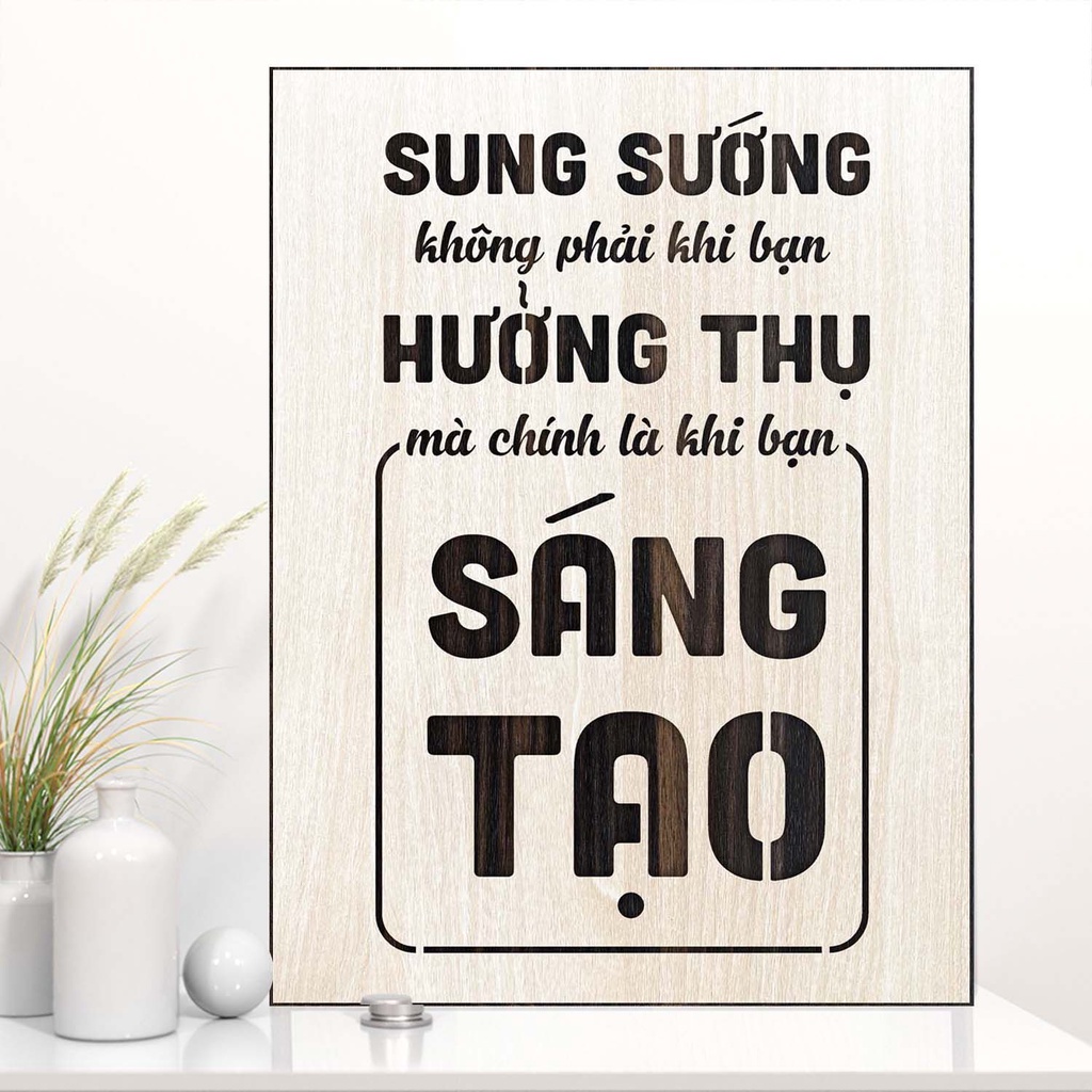 Tranh gỗ, tranh để bàn kích thước 10x15cm bộ 1