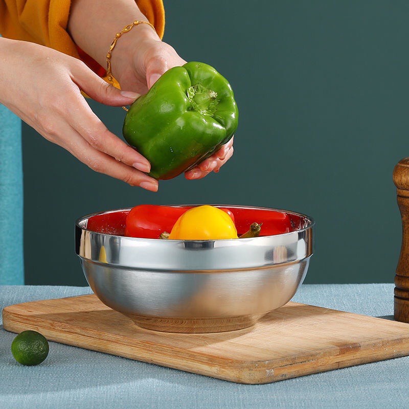Tô - Chén Cách Nhiệt Inox 2 Lớp chống nóng CHERRY Cao Cấp  HÀN QUỐC