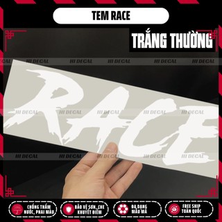 Tem Race Phản Quang sticker dán xe cho mọi dòng xe | TMN-H008 | Decal cao cấp chống nước, chống phai màu