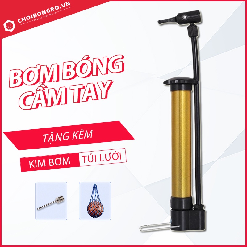 Bơm bóng mini cầm tay - Bóng rổ, bóng đá, bóng chuyền, bóng hơi