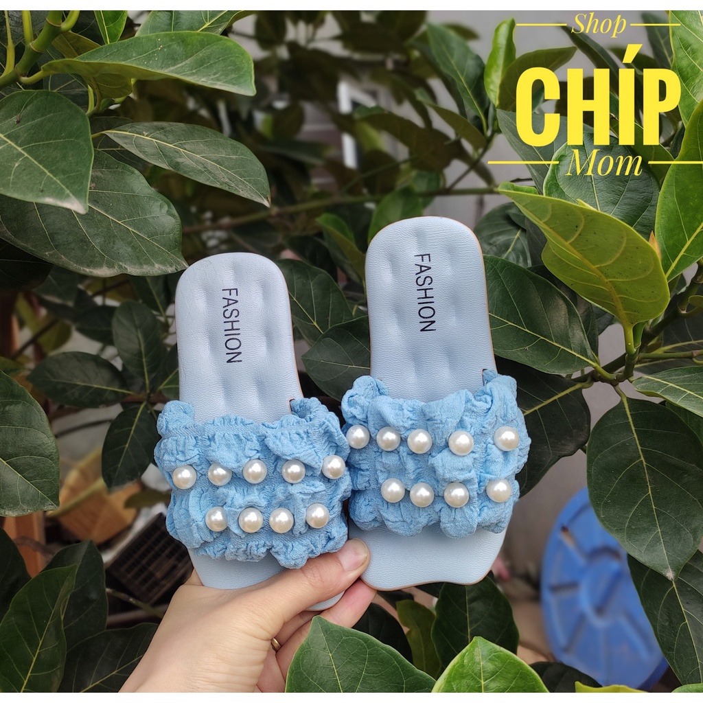 sandal bé gái dép lê cho bé bèo nhún ngọc vải êm chân da mềm chống trượt êm chân điệu đà A333 ( có ảnh thật )