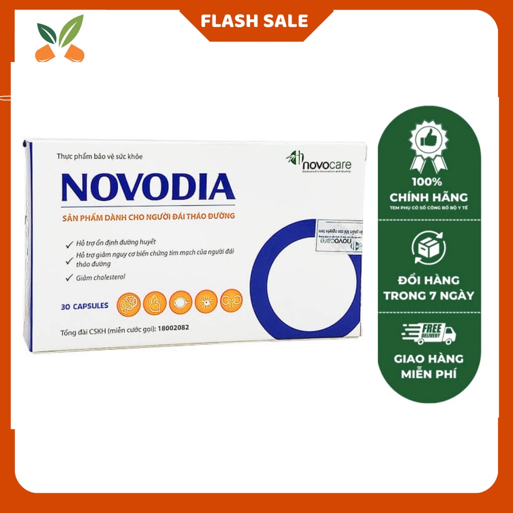 Viên Uống Hỗ Trợ Giảm Đường Huyết Novodia Giảm Biến Chứng Của Bệnh Tiểu ...