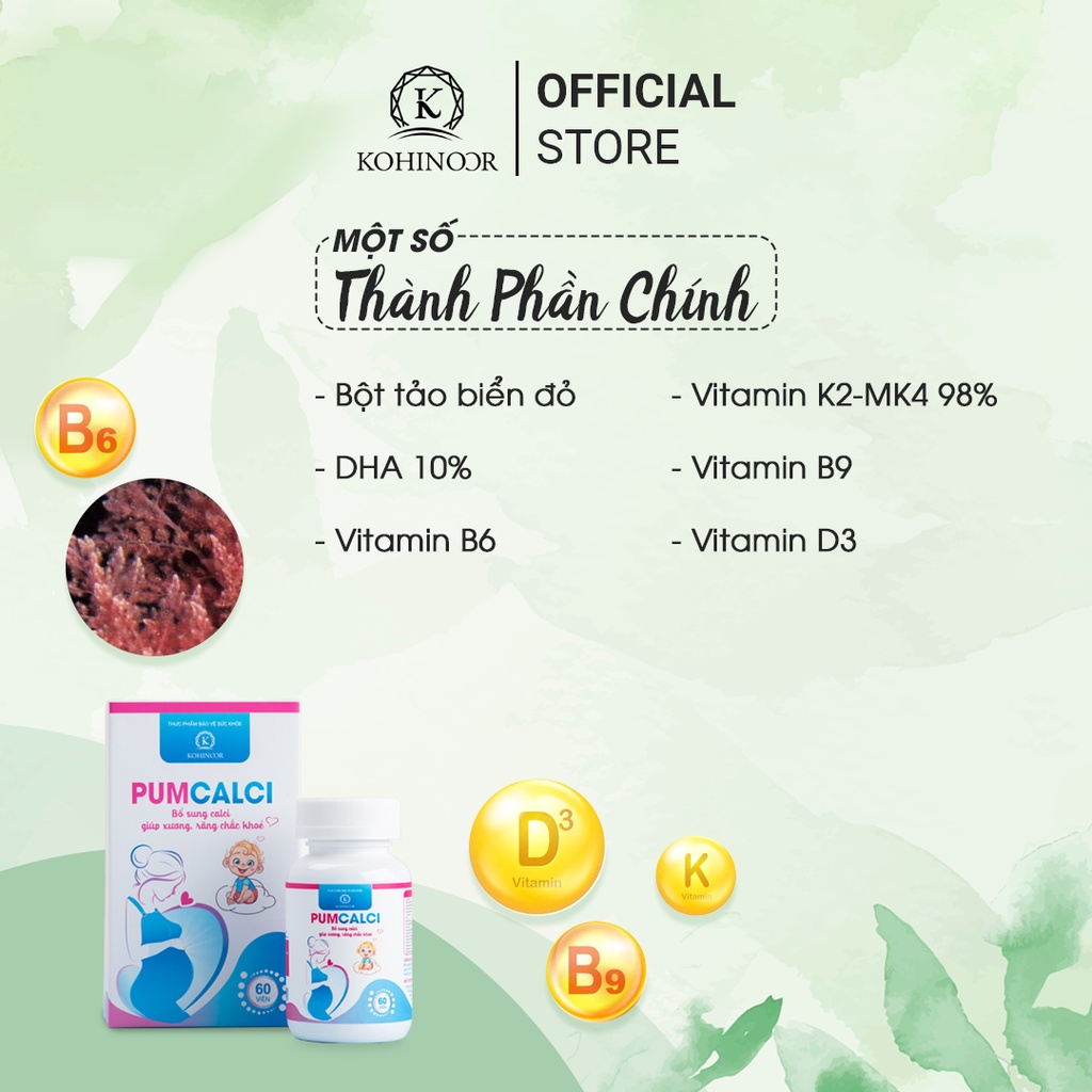 Ảnh Viên uống bổ sung PUMCALCI Kohinoor 60 viên 2