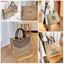 Túi cói tote vintage đi biển Merci tay nữ size lớn vải bố lanh cao cấp Hàn Quốc