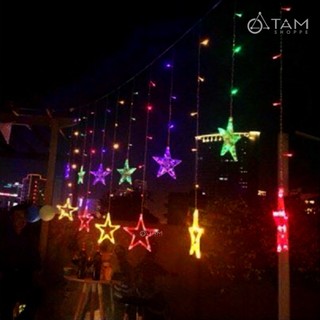 Đèn rèm Led 12 ngôi sao lớn nhỏ xen kẻ nhiều màu L-R-SNM | Shopee Việt Nam