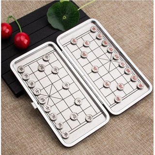 Bàn Cờ Tướng Mini Nam Châm 2 Mặt Siêu Hot -  Cờ Tướng Nam Châm Bỏ Túi Chất Liệu Inox Không Gỉ Quân Cờ In Sắc Nét
