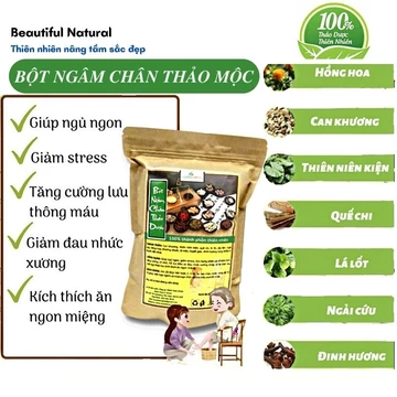 Bột ngâm chân thảo dược giúp ngủ ngon , Ngâm chân đông y giảm đau nhức, tê chân, hôi chân Hunahome 500Gram