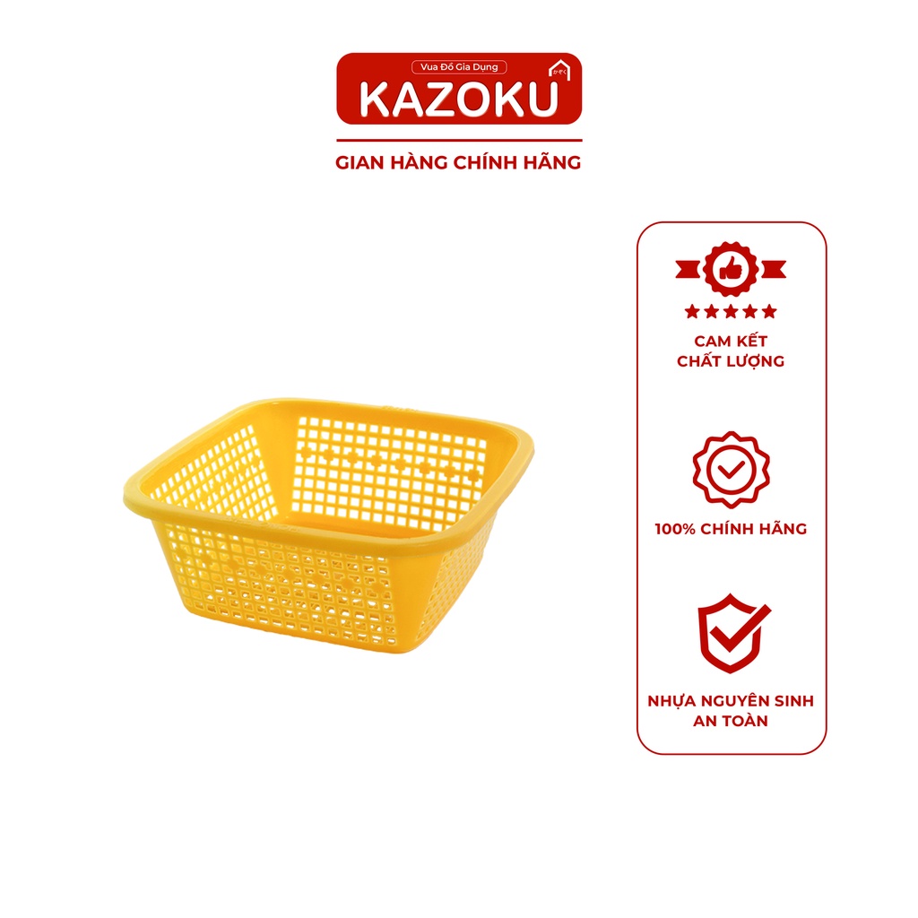 Rổ Nhựa Hình Vuông Hồng Phát Đỏ Dương Cam Chuối Ngọc Vàng - Vua Đồ Gia Dụng Kazoku - [HPRVS]