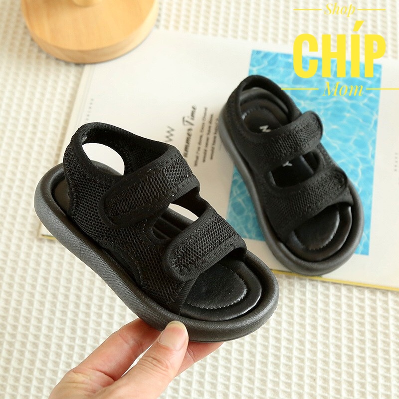 sandal bé trai dép quai hậu cho bé gái từ 1 tuổi quay ngang vải dán tùy chỉnh độ dài êm chân mẫu mới nhất năm V127