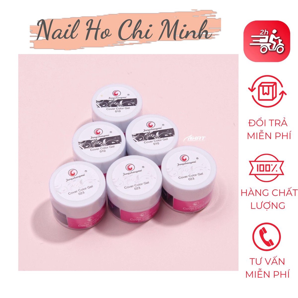 [CHÍNH HÃNG] Gel vẽ đen, trắng Fengshangmei chính hãng - gel vẽ nổi chất đậm đặc chuyên dụng cho dân làm móng (lẻ hũ)