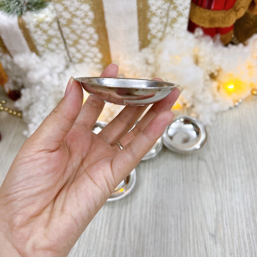 combo 10 Chén ĐỰNG NƯỚC CHẤM  INOX 7 * 2CM làm BÁNH BÈO, BÁNH BÒ