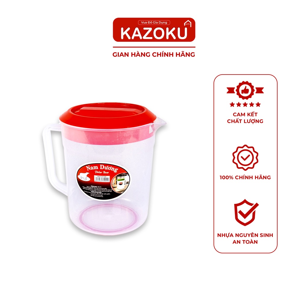 Ca đựng nước, Ca nhựa, Ca nước cao cấp, Ca uống nước trong suốt 1 Lít/ 1.5 Lít/ 2 Lít/ 2.5 Lít  [CN]