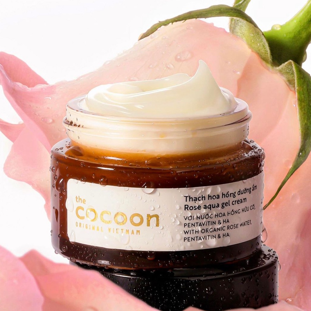 HÀNG TẶNG KHÔNG BÁN - Thạch hoa hồng dưỡng ẩm (kem dưỡng ẩm) Cocoon cấp ẩm & nuôi dưỡng 30ml