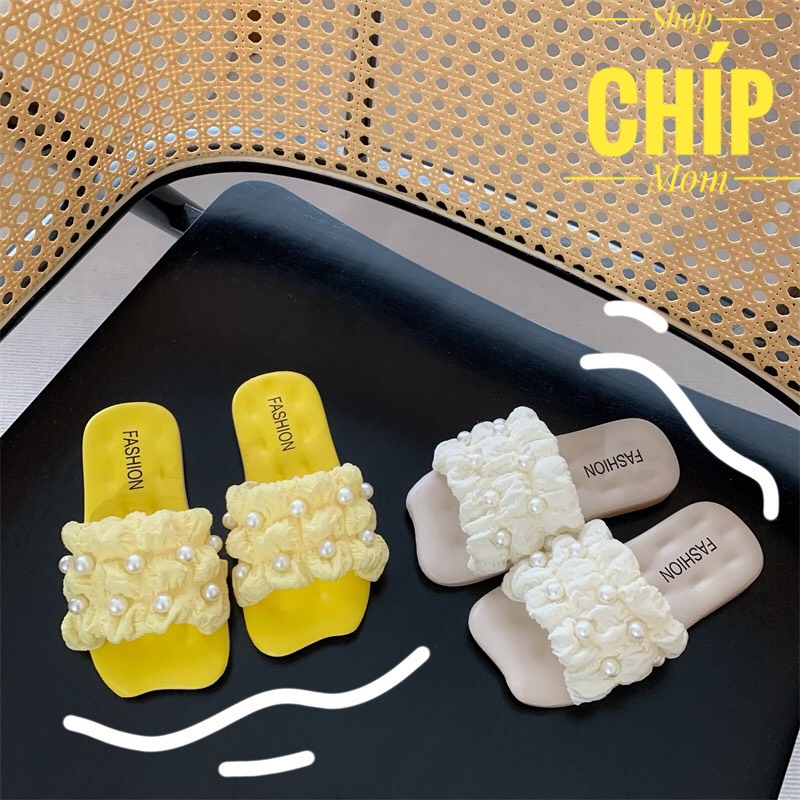 sandal bé gái dép lê cho bé bèo nhún ngọc vải êm chân da mềm chống trượt êm chân điệu đà A333 ( có ảnh thật )