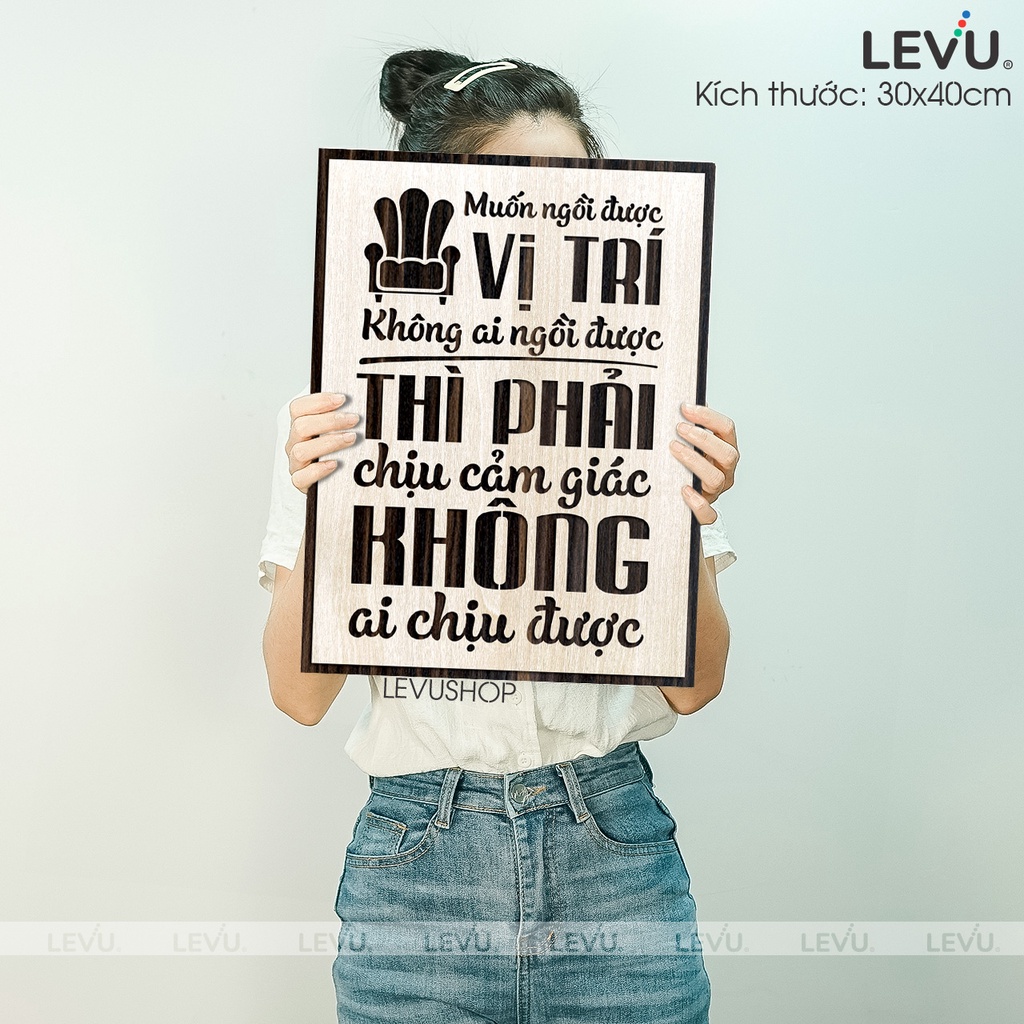 Tranh treo tường slogan câu nói hay truyền cảm hứng LEVU021