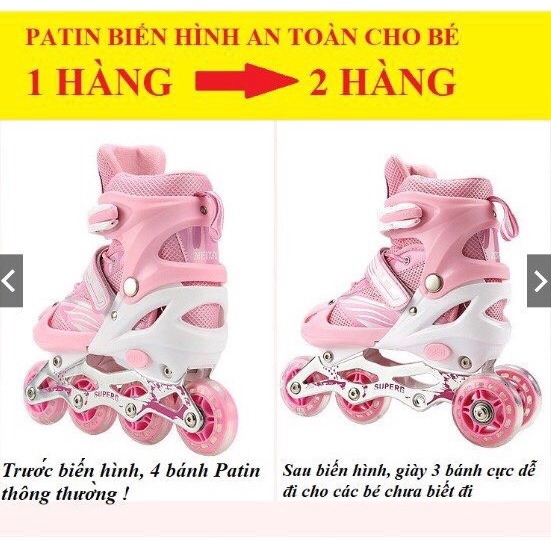 Ảnh Bộ Ốc Chuyển Đổi Giày Patin Trẻ Em - Bánh Xe 1 Hàng Chuyển Đổi Sang 2 Hàng Đặc Biệt 1
