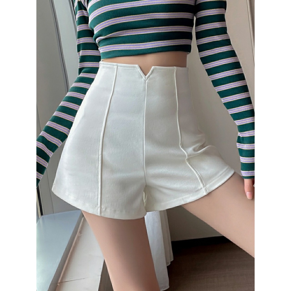 Quần Short Cạp Cao Chữ V Bao Chất Đẹp Mát Mẻ Thoải Mái m066