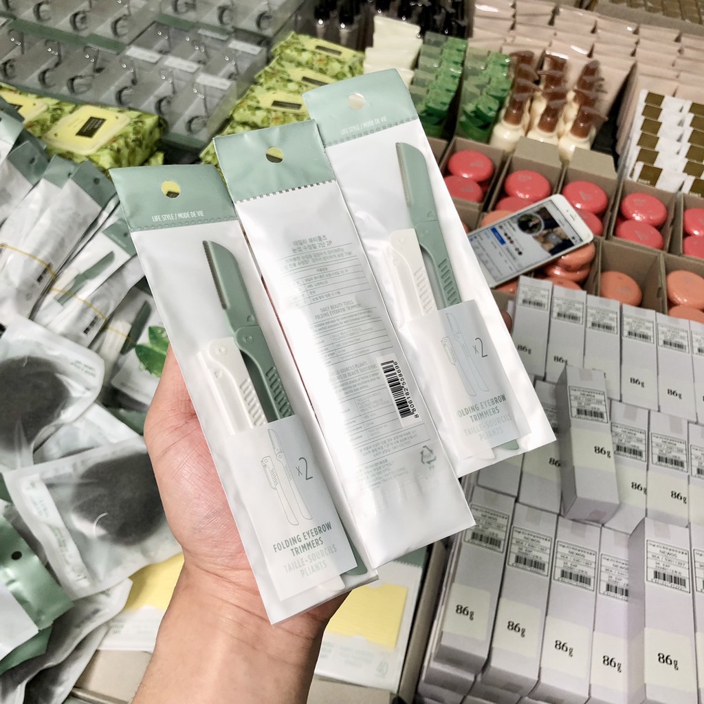 (BILL KOREA) Dao Cạo Mày Folding Eyebrow Trimmers Shopee
