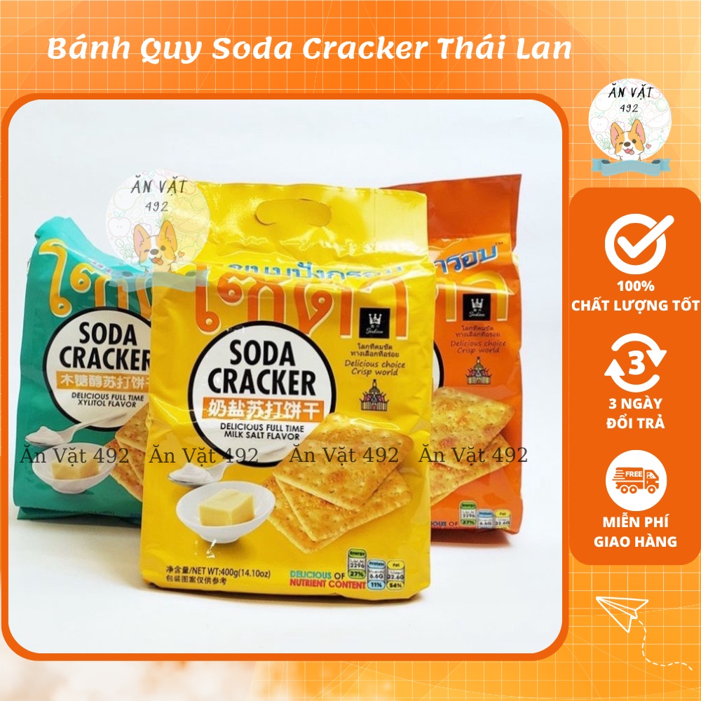 Bánh Quy Soda Cracker Thái Lan Ăn Kiêng Healthy 400g - Ăn Vặt 492 ...