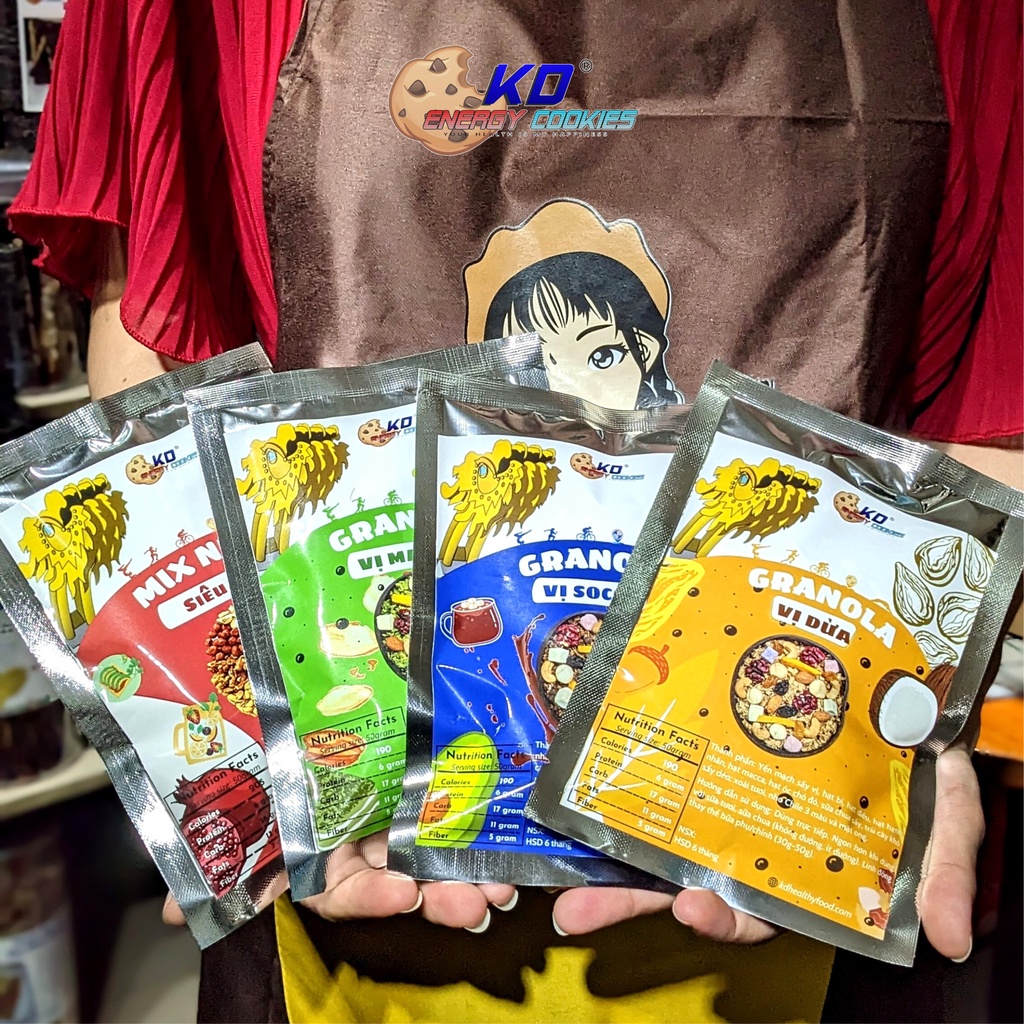 Granola ăn kiêng siêu hạt KD Shop túi tiện lợi 50g