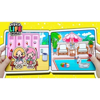 Toca đi hồ bơi cùng Enid - Búp bê giấy