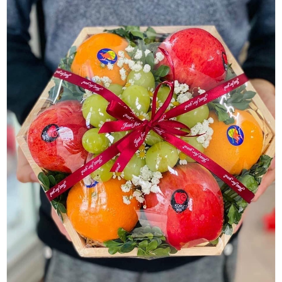 (HOẢ TỐC HCM) ( JENNY FRUIT ) Set quà trái cây biếu tặng - tặng kèm in thiệp theo yêu cầu