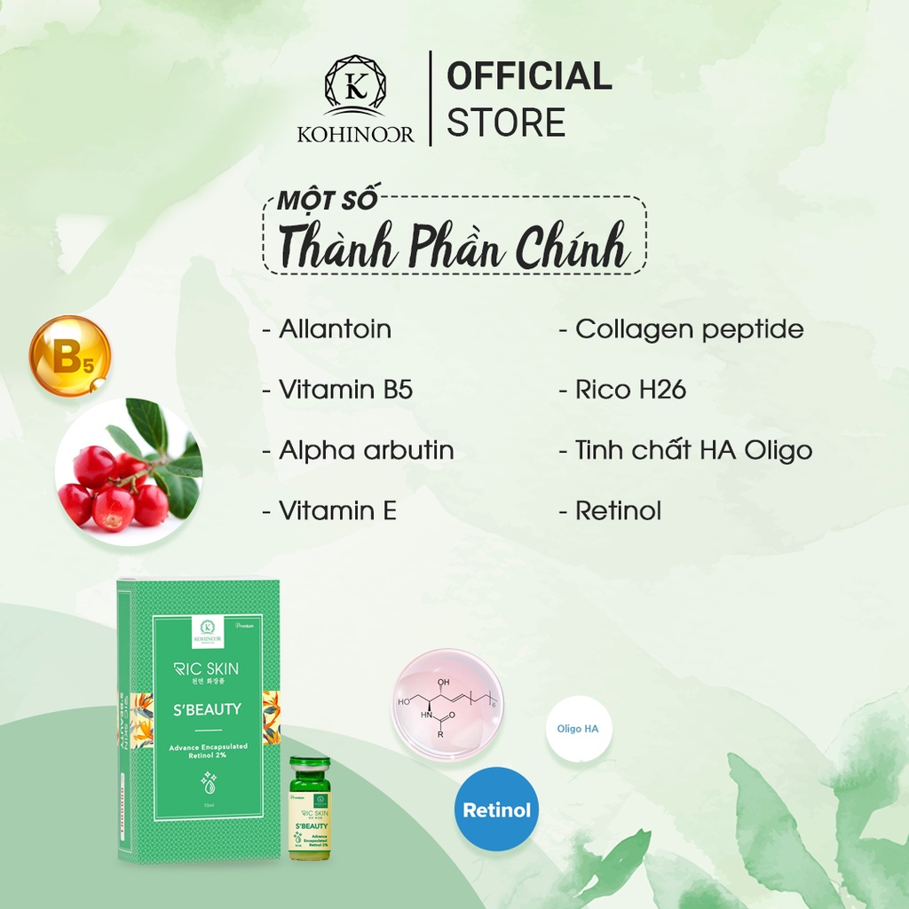 Ảnh Tinh chất cấp ẩm, mờ nám, thâm sẹo S'beauty Kohinoor 10ml 2