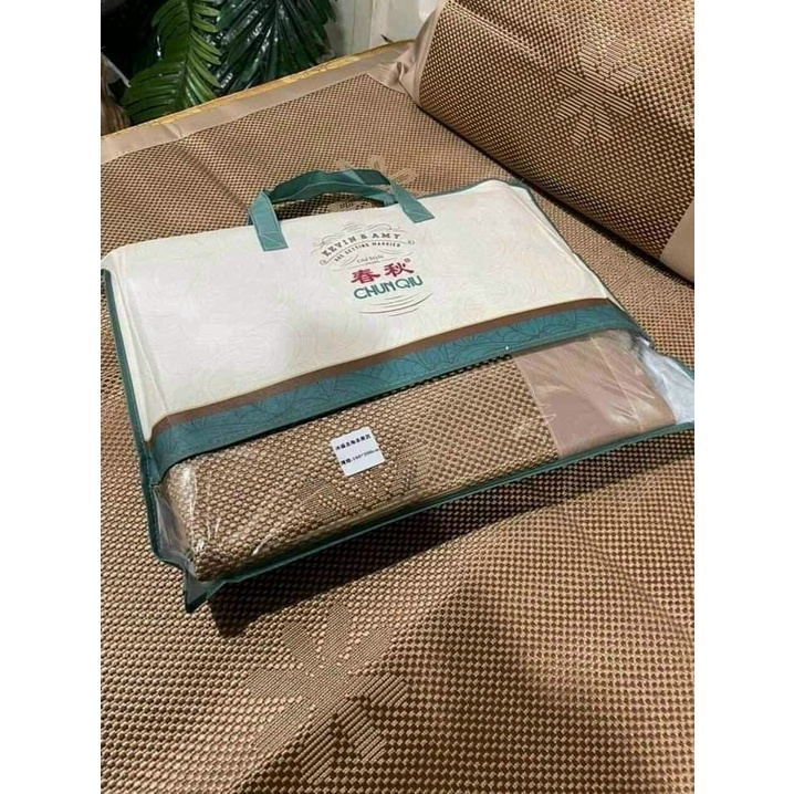 Chiếu Điều Hòa Dây Sợi Mây Kết Hợp Lụa Tơ Tằm, Chiếu Lót Thông Hơi Cực Kỳ Thoáng Mát Mùa Hè