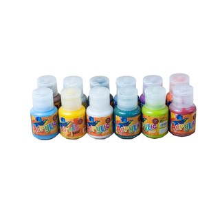 Hộp Màu Vẽ ACRYLIC 12 Chai 30ml - COLORMATE