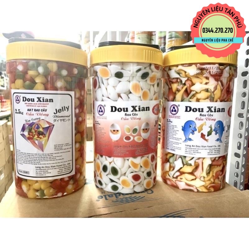 Thạch Cá, thạch trứng, kim cương 3D Hàng Huy (Dou Xian) 2kg5 | Shopee ...