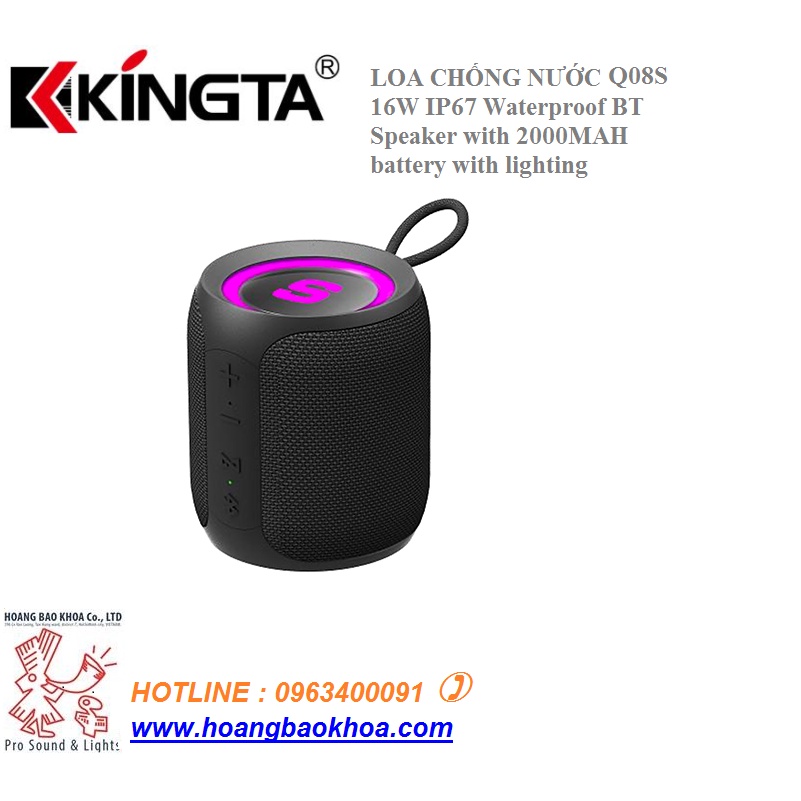 Q08S Loa Bluetooth Kingta -Công suất mạnh 16W - Kháng Nước Tiêu Chuẩn ...