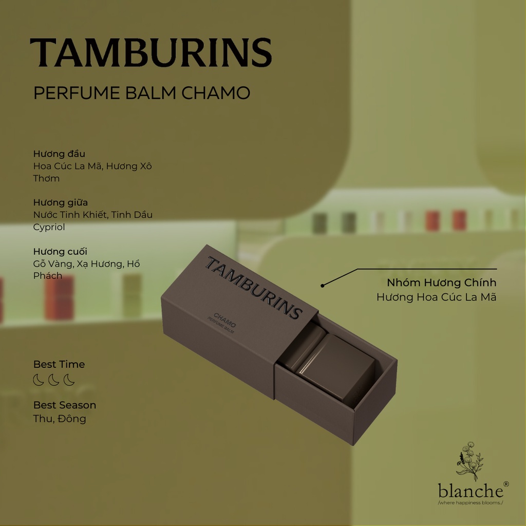 Nước Hoa Sáp Tamburins Perfume Balm/Nước Hoa Thỏi Tamburins Chamo, Lale