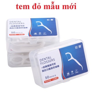 [COMBO 10]Chỉ Nha Khoa Hộp 50 Cái Vệ sinh răng miệng chân nướu chuyên dụng, Dụng cụ Tăm chỉ nha khoa tiệt trùng hộp 50 c