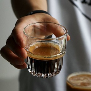 Bộ 6 Ly thủy tinh 160ml 250ml 320ml, Cốc thủy tinh sọc đáy 2 tầng chịu nhiệt uống trà, cafe,sinh tố