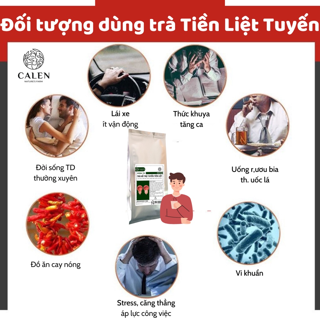 Trà túi lọc hỗ trợ tuyến tiền liệt, tăng cường khả năng sinh lý ở nam giới - Calen Nature Farm