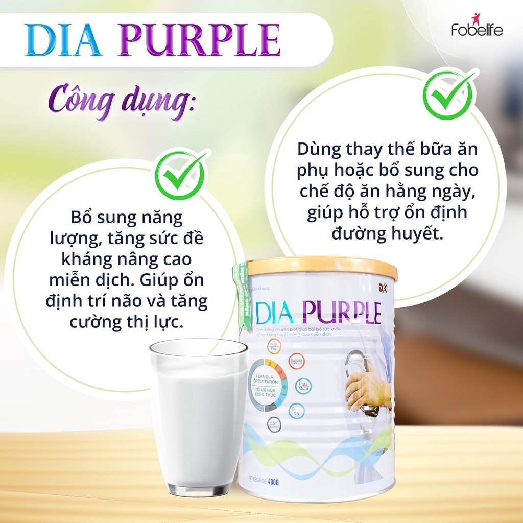 Sữa Bột Cho Người Tiểu Đường FodiaMilk Fobe Giúp Ổn Định Đường Huyết, Hương Vani N1
