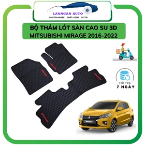 Thảm lót sàn ô tô Mitsubishi Mirage 2016-2021 HÀNG ĐẸP, bộ trải sàn cao su PVC đúc, không mùi dễ dàng vệ sinh giá tốt