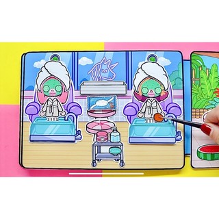 Toca đi hồ bơi cùng Enid - Búp bê giấy