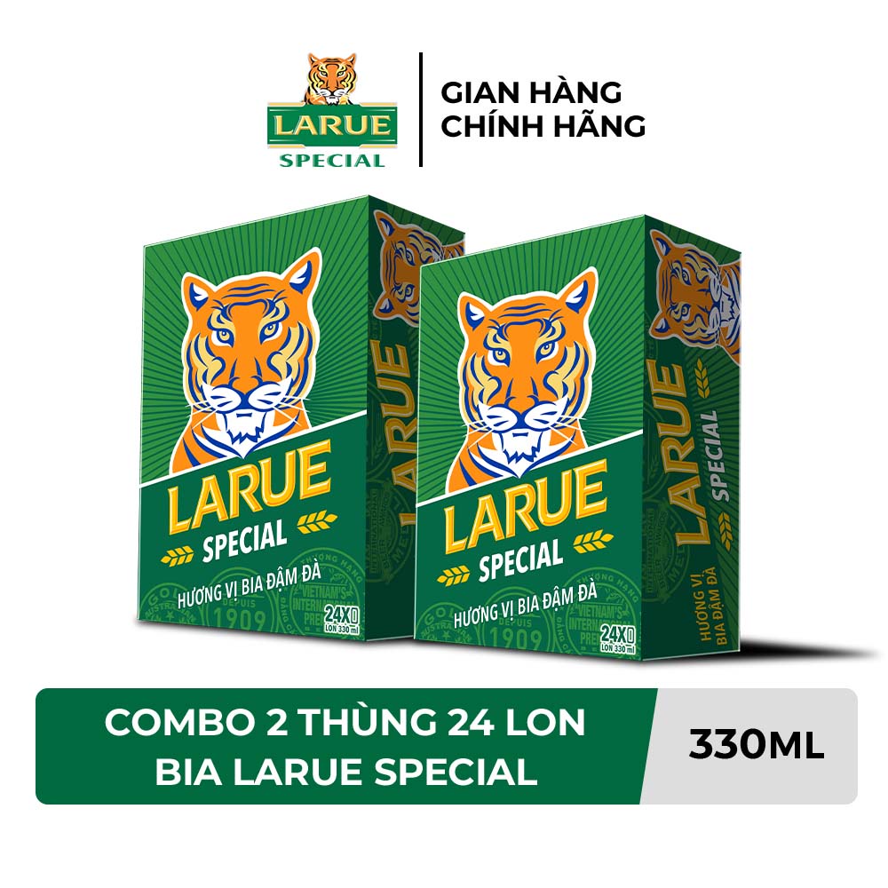 HỎA TỐC HCM - Combo 2 Thùng 24 lon bia Larue Special 330ml/lon