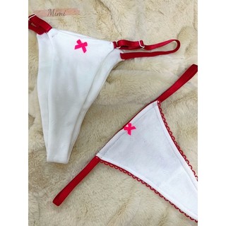 Set đồ lót thun cotton tone màu trắng - Hàng Handmade - MimiHouse