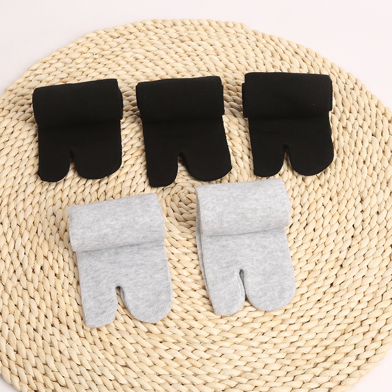 Vớ xỏ ngón chống nắng 3B tabi phong cách Nhật Bản chất cotton trắng xám đen khử mùi, thoáng khí-[Không Gót]