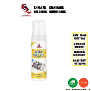 Chai Xịt tạo bọt vệ sinh giày da lộn, vệ sinh da lộn, làm sạch da lộn Nubuck  200ml